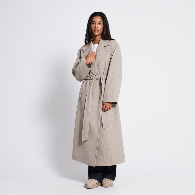 Long belted coat "Kourtney" Beige